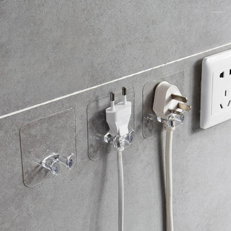 

6pc Wall Storage Hook Power Plug Socket Holder Wall Adhesive Hanger Home Office Towel Key Hooks Kitchen Organizer Storage1
