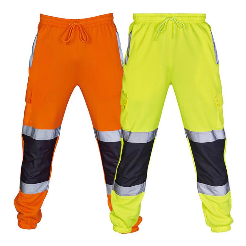 

Reflective striped overalls Man Pants Summer Men's New Style Simple and Fashionable Trousers Sport Pants Men Fitness Sportswear, Yellow