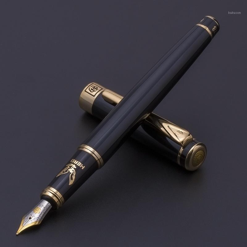 

Hero H78 fountain pen high-end gift carving eagle business black calligraphy ink pen 0.5mm /1.0mm and Original box1, Red