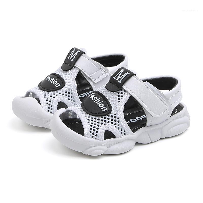 

2020 summer new cartoon children's sandals Baotou boys and girls baby sandals soft bottom baby shoes1, Black