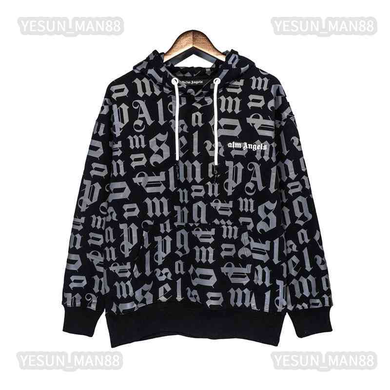 

Designer Palms Mens And Womens Luxury Hoodie Sweatshirts Angels PA Full Letter Printed Coat Fashion Sweater Loose Casual Hooded Black White