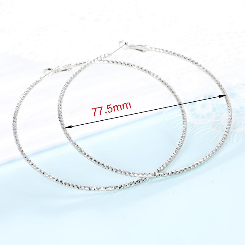 

1Pair Bohemia Large Earrings Big Geometric Circle Earrings Fashion Bridal Wedding Jewelry Metal Shiny E413