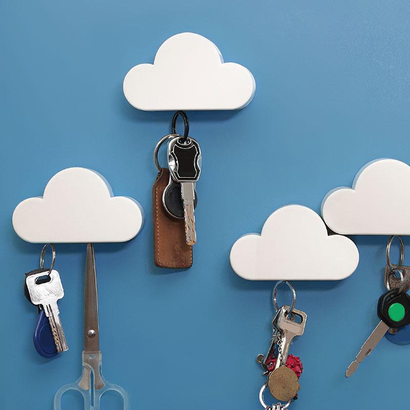 

Cloud Shape Creative Key Hanger Rack Decorative Holder Wall Hook Kitchen Organizer Bathroom Accessory New