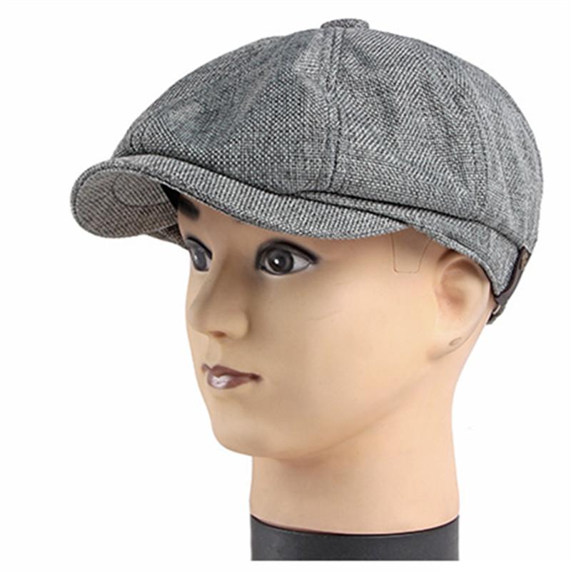 

WJ2020C8 men women unisex classic linen design look autumn Acrylic Berets, Black