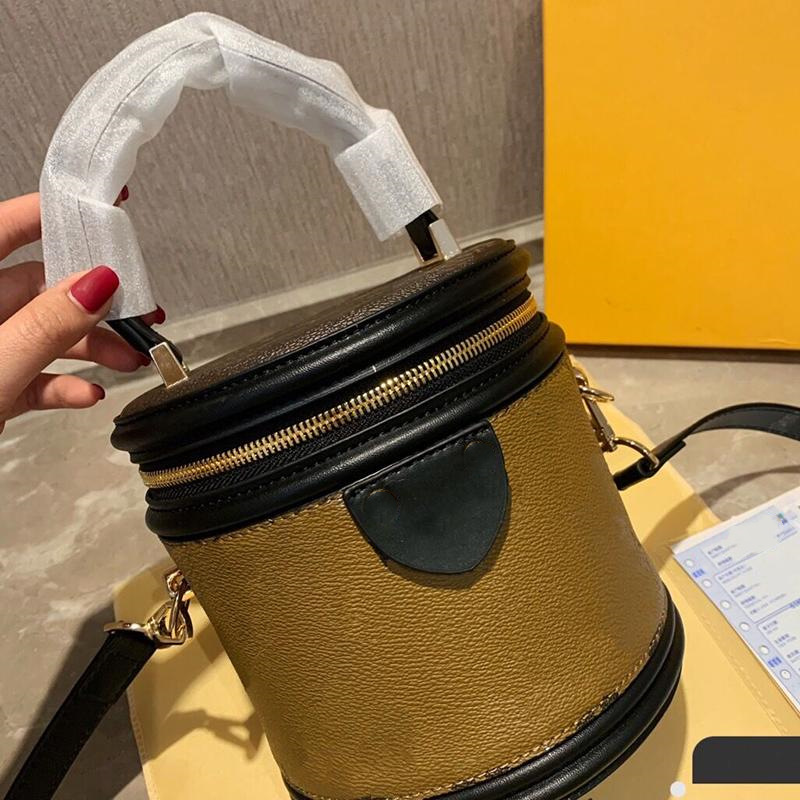 

Handbags women bags fashion top-level leather barrel shaped Packages purses strap Bucket Bag Drum Handbag One Handle Cylinder Mini Package, Customize