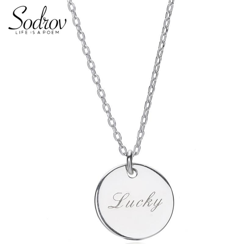 

Sodrov 925 Sterling Silver Necklace Pendant For Women Lucky Medal Necklace High Quality Silver 925 Jewelry Pendant