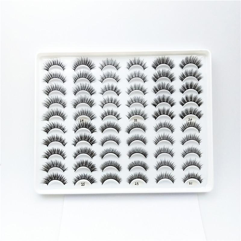 

QUXINHAO 30 pairs Mink Lashes Cruelty free Thick Cross Soft Faux Cils Eyelashes Fluffy 6D Lashes Makeup Eyelash