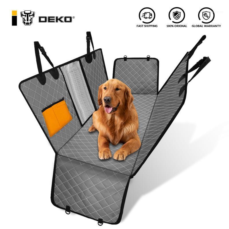 

DEKO Dog Car Seat Cover View Mesh Pet Carrier Hammock Safety Protector Car Rear Back Seat Mat With Zipper And Pocket For Travel1