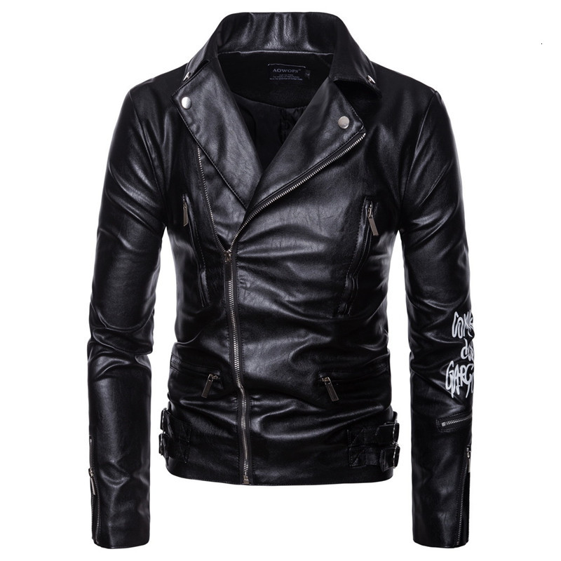 

2021 New of Jackets Jaket Aowofs Ceket Deri Mont From Spring Men Leather Jacket Letter Size 5xl 1BVG, Black