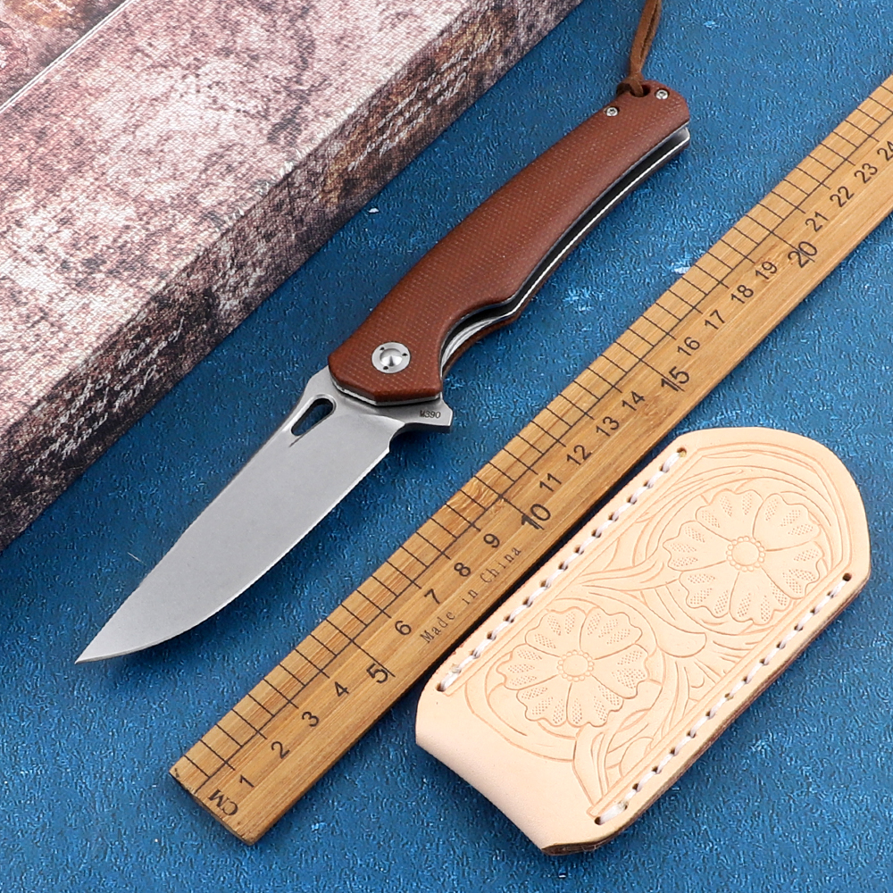 

Portable outdoor pocket M390 steel high hardness folding knife outdoor survival hunting self-defense tool knife EDC tool