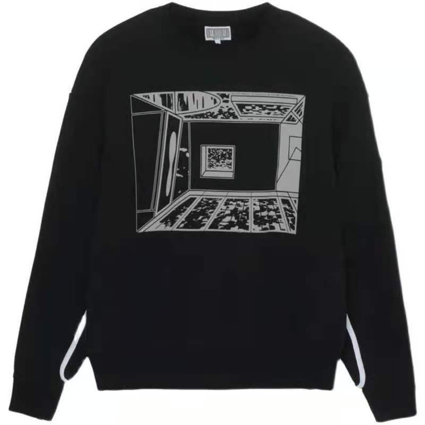 

Ce Unbalanced Progress Crew Neck Crewneck Men Women Sweatshirts Cavempt Hoodies, Black