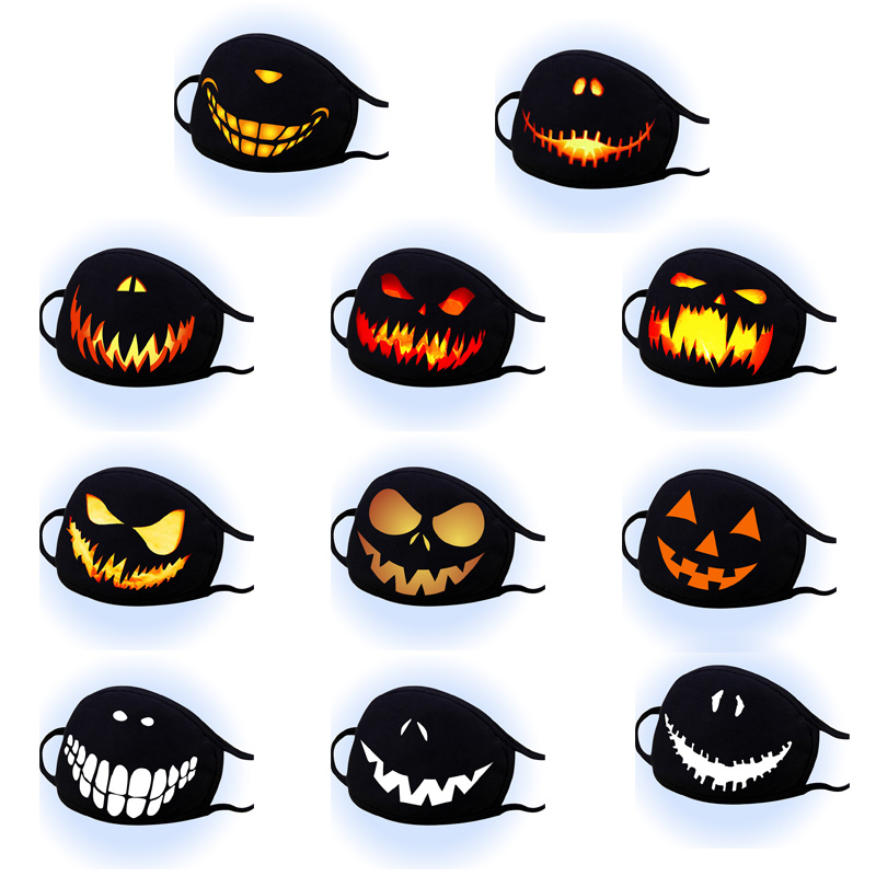 

Halloween Fashion Mask Reusable Painting Grimace Cotton Face Mask Reusable Protective Carbon Washable Adult Face Mask wholesale