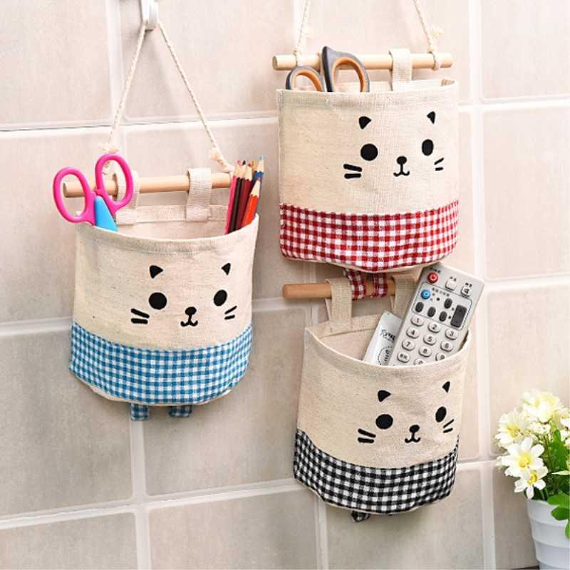 

Cotton cloth Hanging Organizer Bra Wardrobe Storage Hanging Storage Bag Socks Hang Bag Pouch Cosmetic Toy Organizer Space Saving1