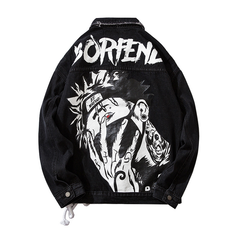 

denim New autumn jacket tide mark naruto casual hip hop release male jackets JETJ, Blake