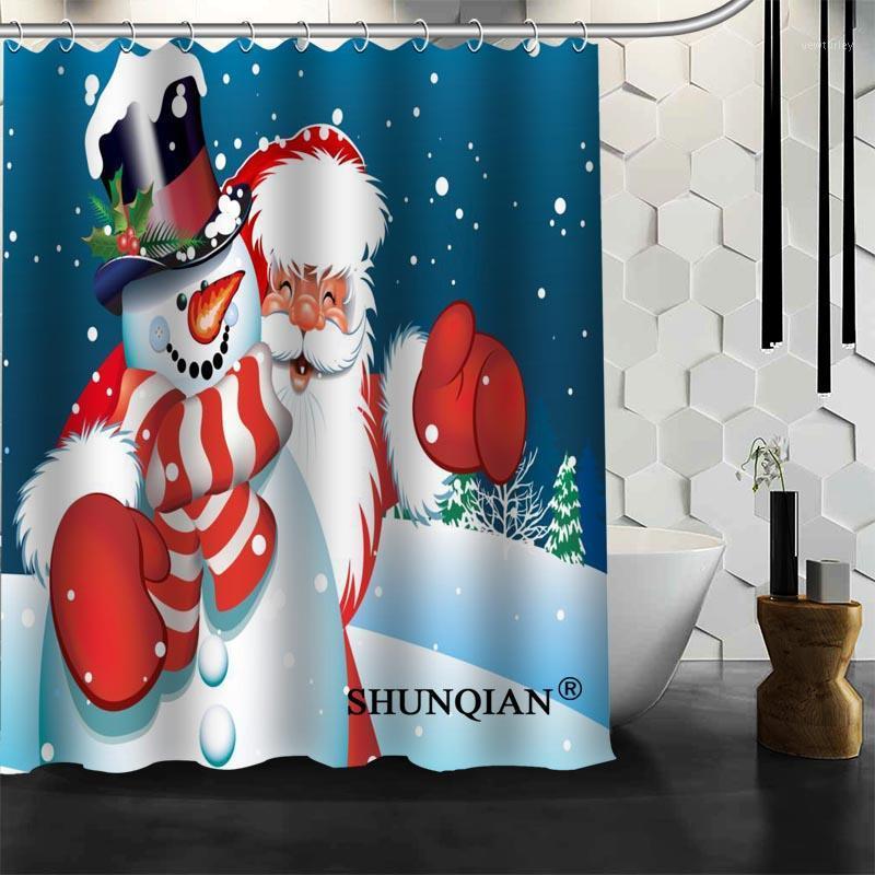 

Snowman Shower Curtain High Quality Bath screens Modern Polyester Fabric Customized bath curtain1