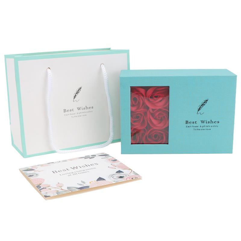 

1Set Preserved Flower Gift Box Creative Necklace Earrings Packaging Case