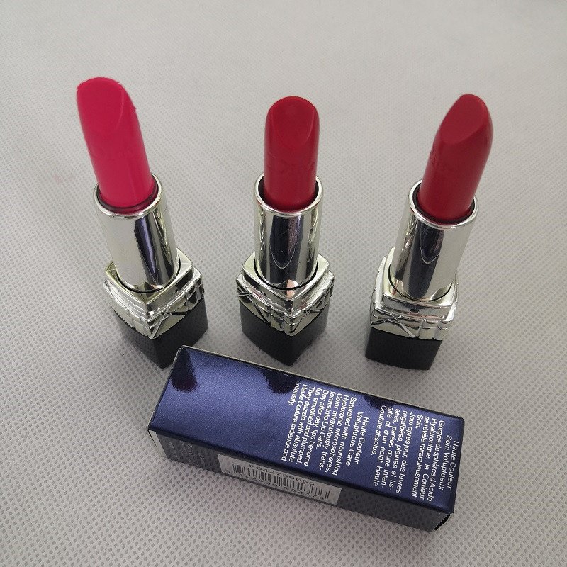 

Hot sale Makeup 3 Colors Matte Lipstick 3.2g ARA Red 888 520 080 Red Lipstick Nude/matte Lipstick High Quality Free shipping, Mixed color