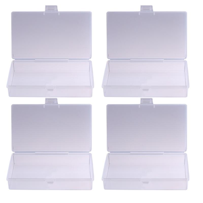 

6pcs Transparent Plastic Case Durable Tool Box Package Container Useful Storage Box for Home Bedroom Shop