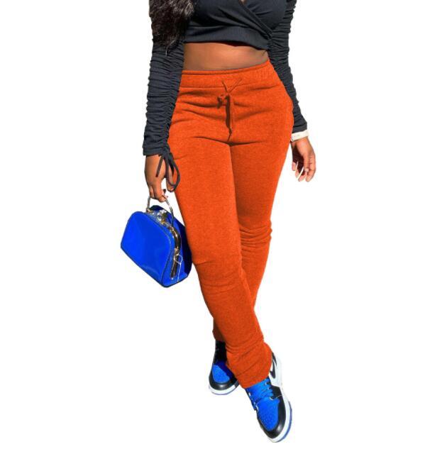 

Streetwear solid Sports Women Pants Leggings High Waist Trousers Activewear Jogger Pants Sweatpants, Black