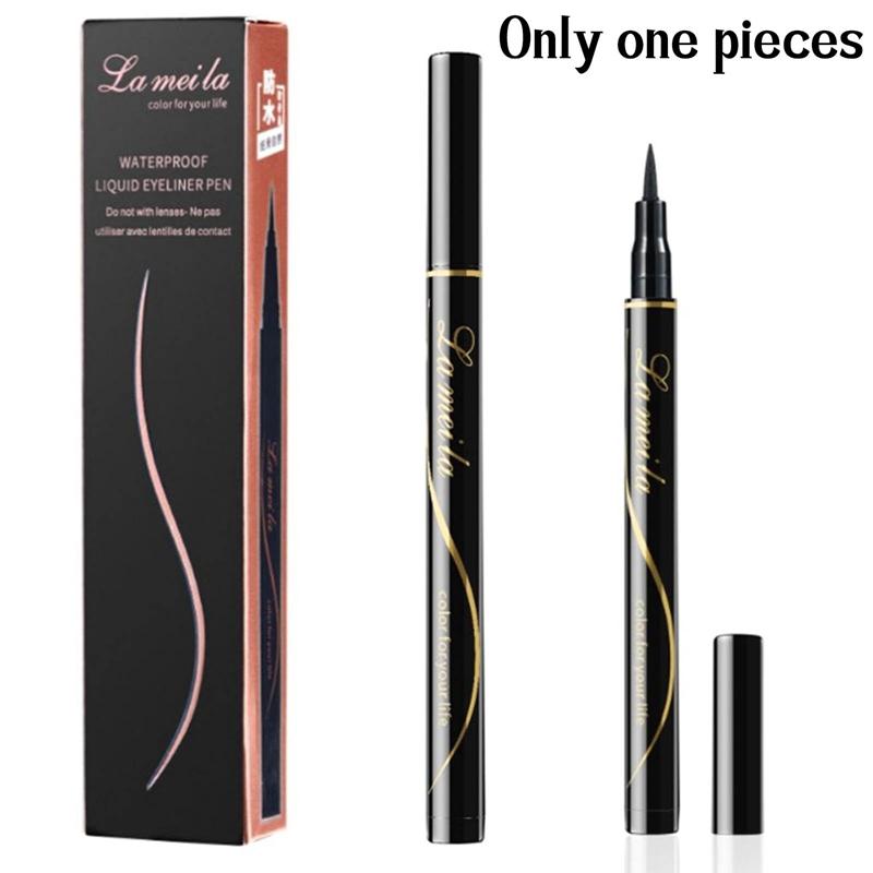 

1Pc Professional Black Eyeliner Quick-drying Waterproof Pen Long-lasting Not Blooming Liquid Eyeliner Smooth Makeup Tool, H01