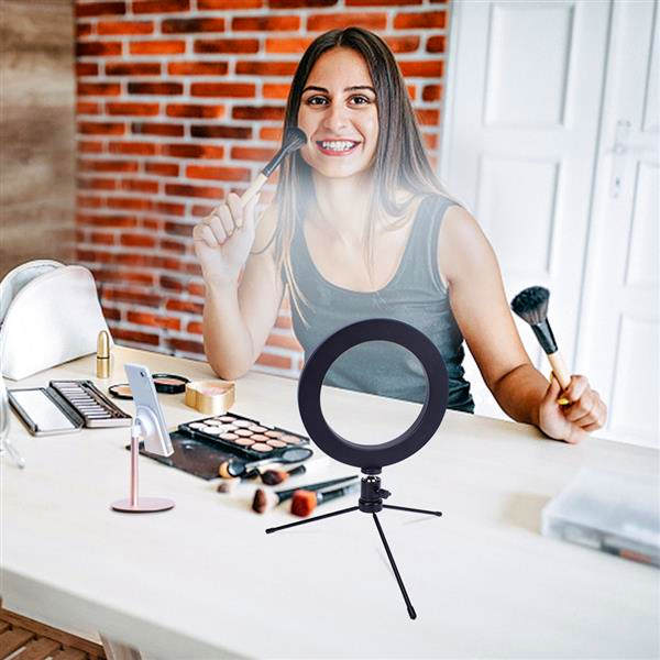 

Hot sale 8 inch Diameter 20cm Live Fill Light Desktop Tripod 13W 5V 84LED Lamp Beads White Light USB Connection Dimmable ring light