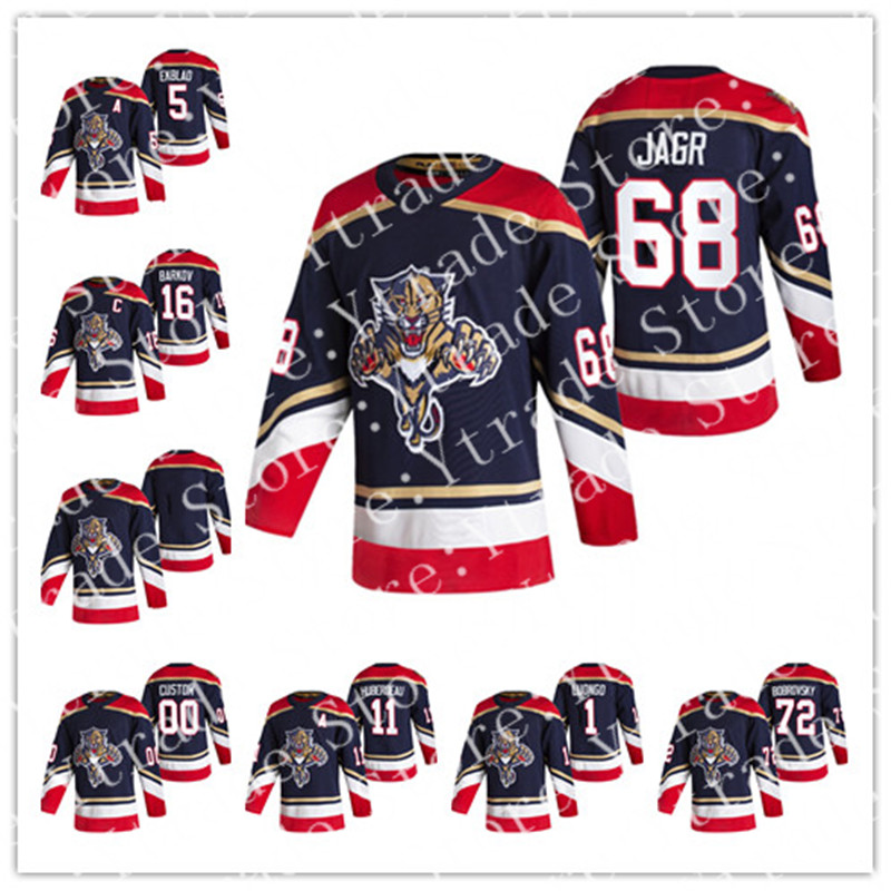 

Florida Panthers 2020-21 Reverse Retro Hockey Jersey Vincent Trocheck Aleksander Barkov Jaromir Jagr Aaron Ekblad Sergei Bobrovsky Jersey, As