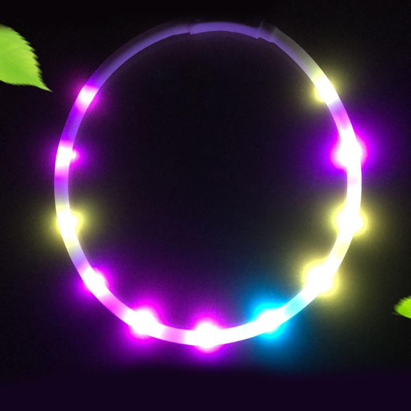 

Dogs Collars Pet Dog Glowing Collar USB Rechargeable Flashing Night Cats Collars Teddy Luminous LED Light Pet Collar Leash