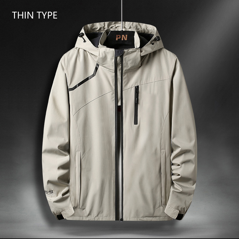 

2021 New Winter Autumn Men's Jacket in Soft Shell Tactics. Dwindproof Mountain Jackets Wear Windproof Water. Couple of K343 M5AD, Black men(thin)
