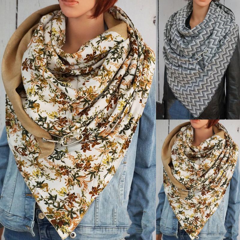 

Fashion Women Scarve Soild Dot Printing Button Soft Wrap Casual Warm Scarves Shawls fashion Leisure Comfortable soft personality