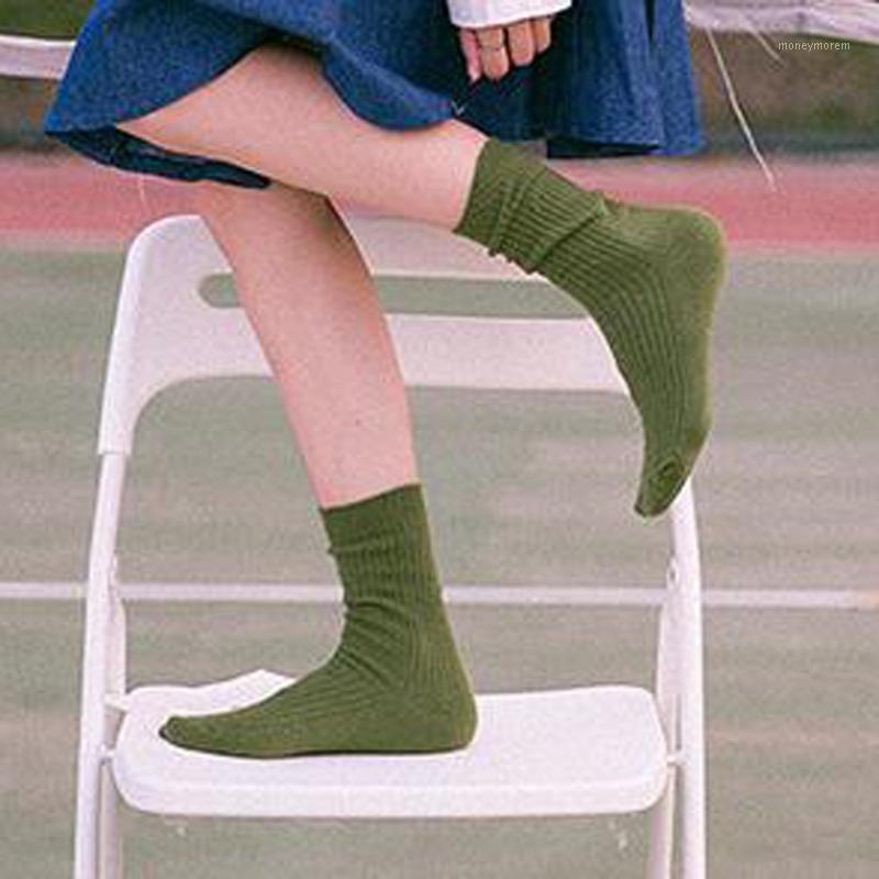 

Women's Cotton Socks Women Middle Tube Cotton Socks Solid Ladies Casual Sport W9241, Bk