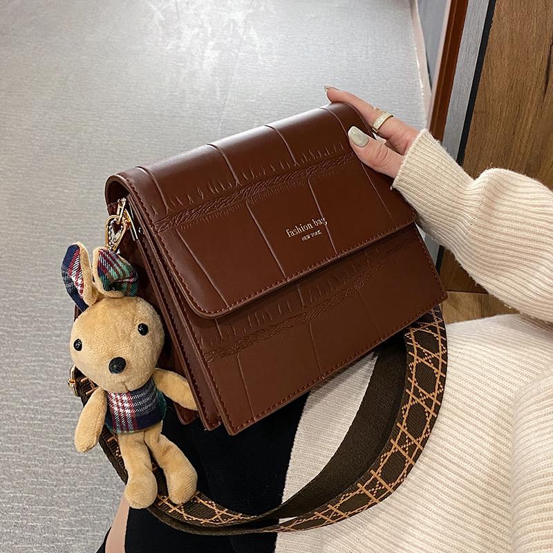 

2021 stone Pattern PU Leather Crossbody Bags Women 2021 Chain Female Shoulder Handbags Mini Purses Travel Cross Body Bag, Black