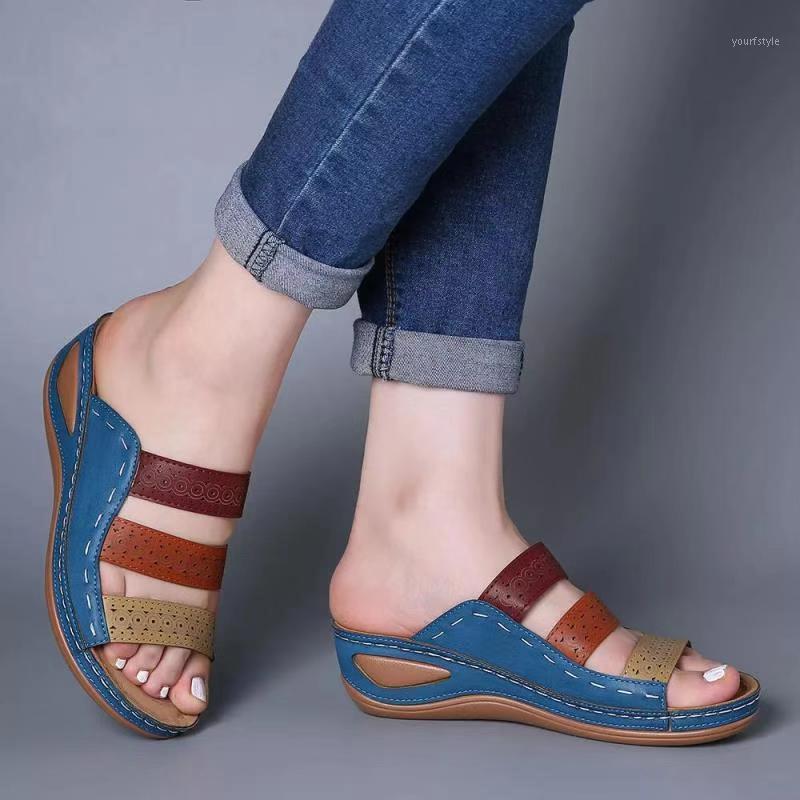 

Women Sandals 2021 Fashion Wedges Shoes For Women Slippers Summer Shoes With Heels Sandals Flip Flops Beach Casual1, Purple