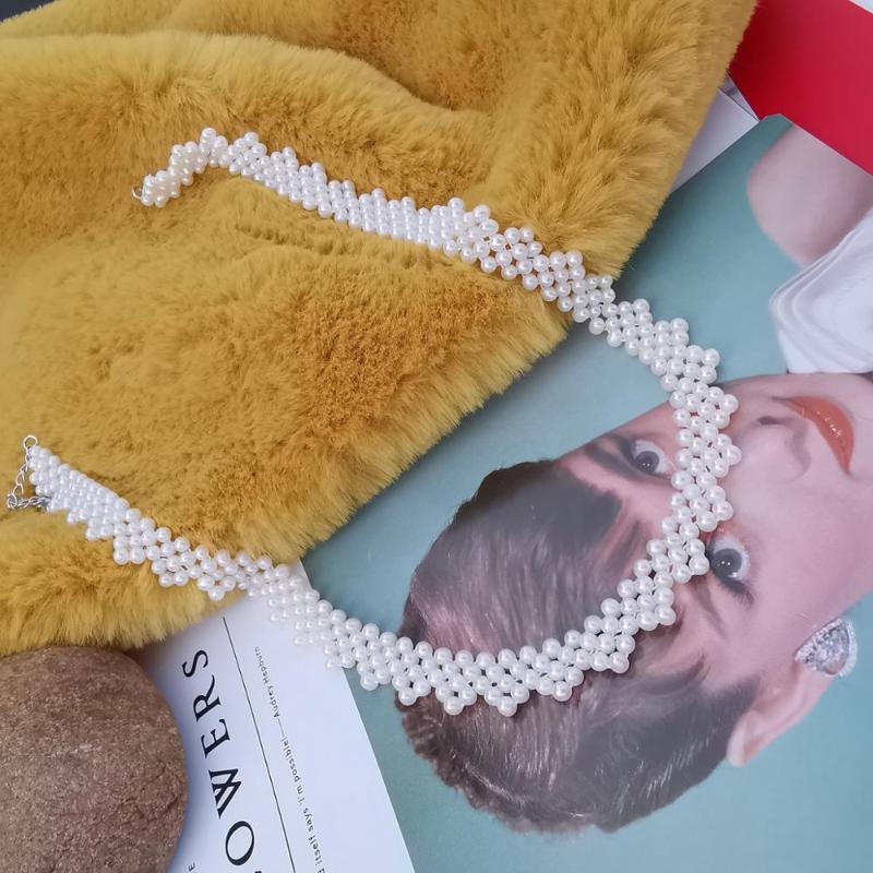 

High quality different design freshwater fancy necklace natural small pearl figure necklace flower design choker pearl