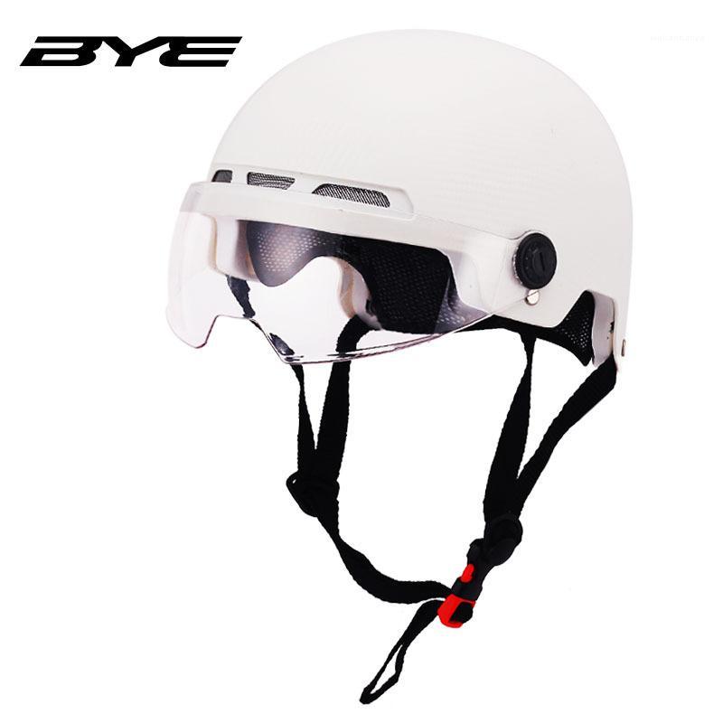 

Hot Summer Electric Motorcycle Helmet Bicycle Skateboard Helmet Unisex Half fashion1, White