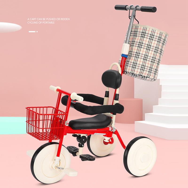 

2 In 1 Multifunctional Children Tricycle Baby Stroller Lightweight Baby Carriage Three Wheel Bikes Travelling Simple UmbrellaCar