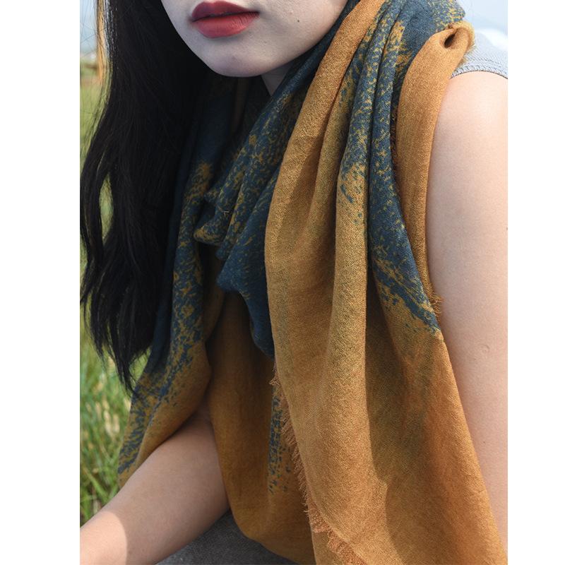

Scarves Lightweight 100% Fiool Scarf Wraps Women Large Square Winter Warm Foulard Echarpe For Lady 135*135cm, Blue;gray