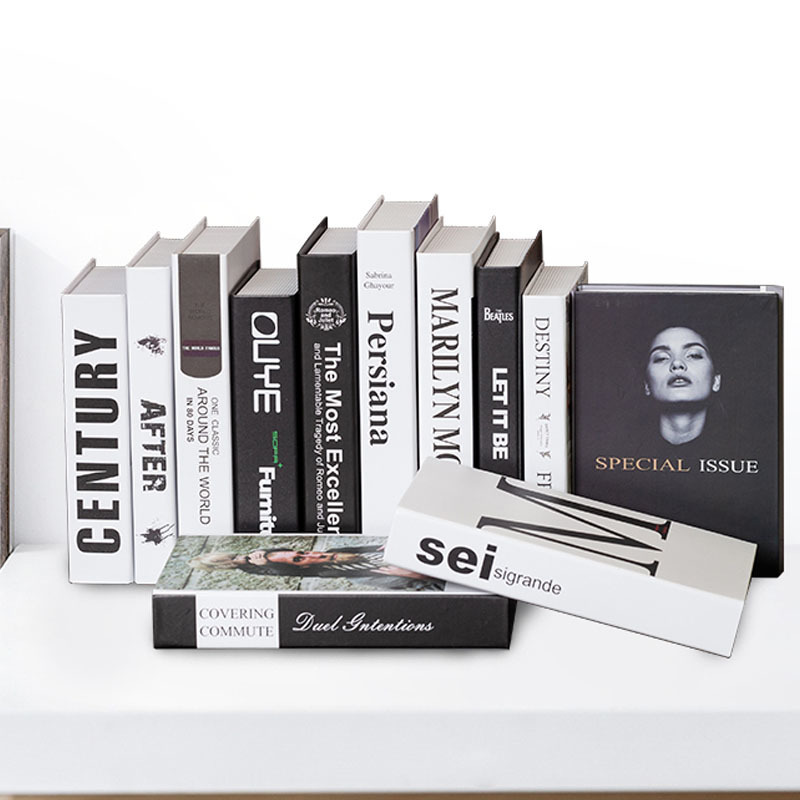

European Fake Book Model Home Decoration Ornaments Popular Books Cover Showvase Display Office Study Room Decoration Crafts Gift T200709