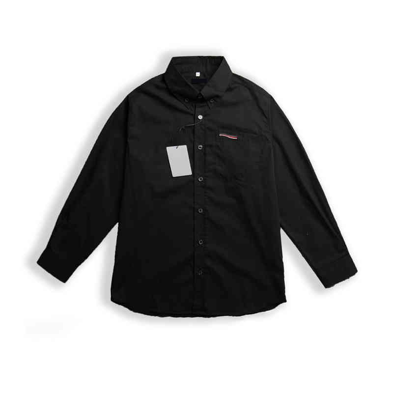 

Men's Casual Shirts American European most models shirt men retro fashion classic blouses Couple style wave embroidery decoration design spring X22P, White