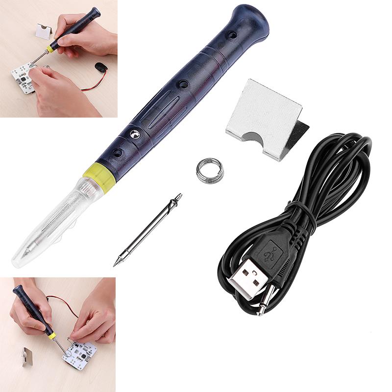 

Portable USB Electric Powered Soldering Iron Pen 5V 8W Welding Gun Hand Tools Kit Welding Equipment Electric Soldering Irons Hot