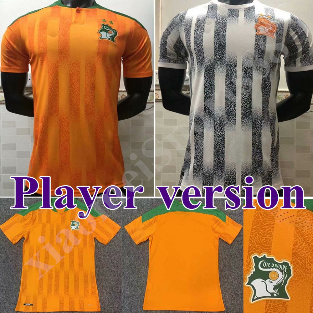 

2020 2021 Player version Cote d Ivoire Soccer Jerseys ivory coast DROGBA KESSIE ZAHA CORNET MEN home Maillot de foot football man Uniforms