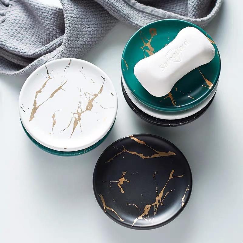 

Portable Marble Pattern Ceramics Soap Dish Shower Case Holder Container Storage Box Bathroom Accessories