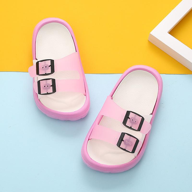 

Children Slippers For Boys Beach Sandals Summer Baby Girls Slippers Flat House Flip Flop Kids Non-slip Korea Home Casual Shoes1, Black