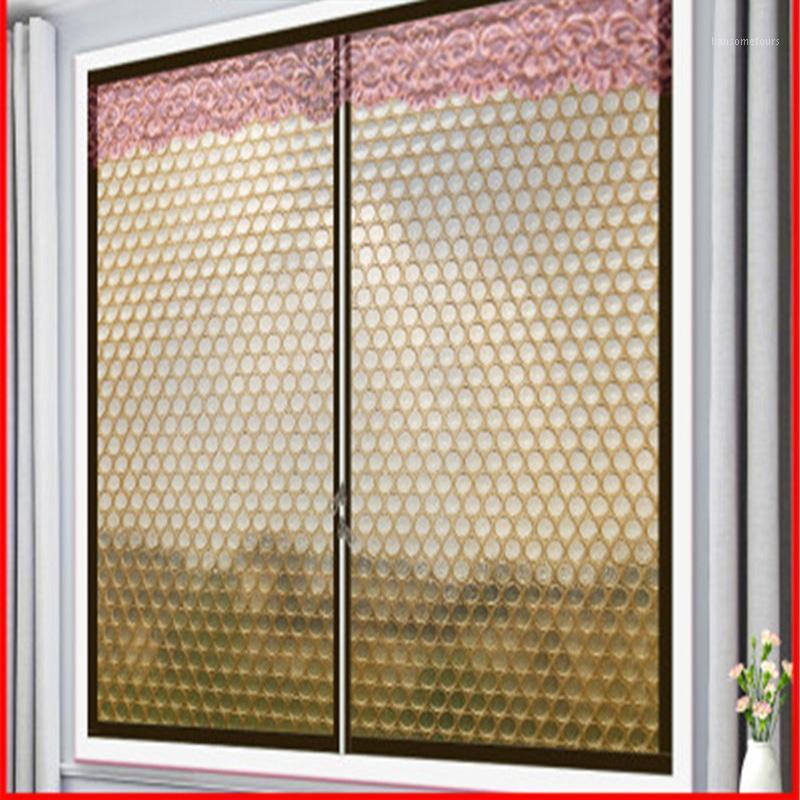 

Windproof transparent curtains for living room 3d white Keep warm Bedroom curtains blackout balcony short for hall1