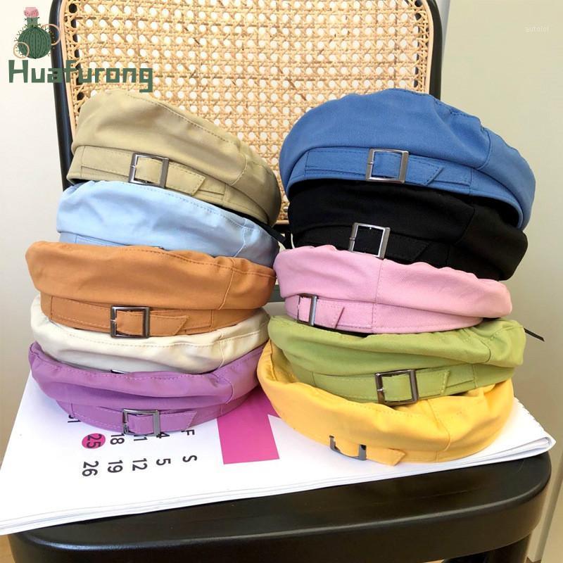 

Huafurong Brand Pink Autumn Beret Hat Fashion 2020 Ins Pure Cool Adjustable Cotton Hat For Ladies Wholesale Price1