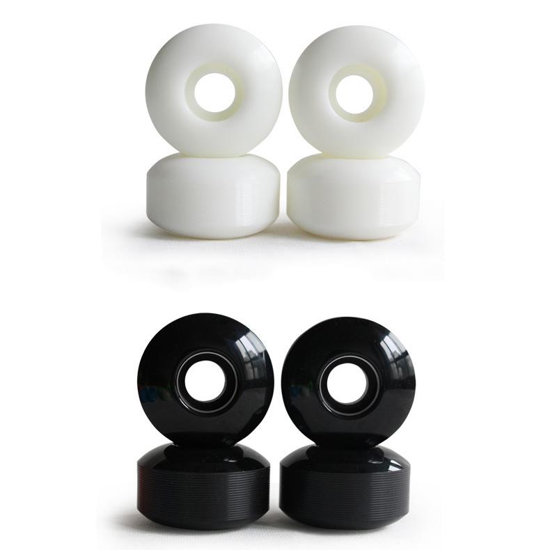 

Skateboard Wheels with Bearings 52X30mm Street PU Wheels Skateboard Parts Cruiser Longboard (Set of 4, White