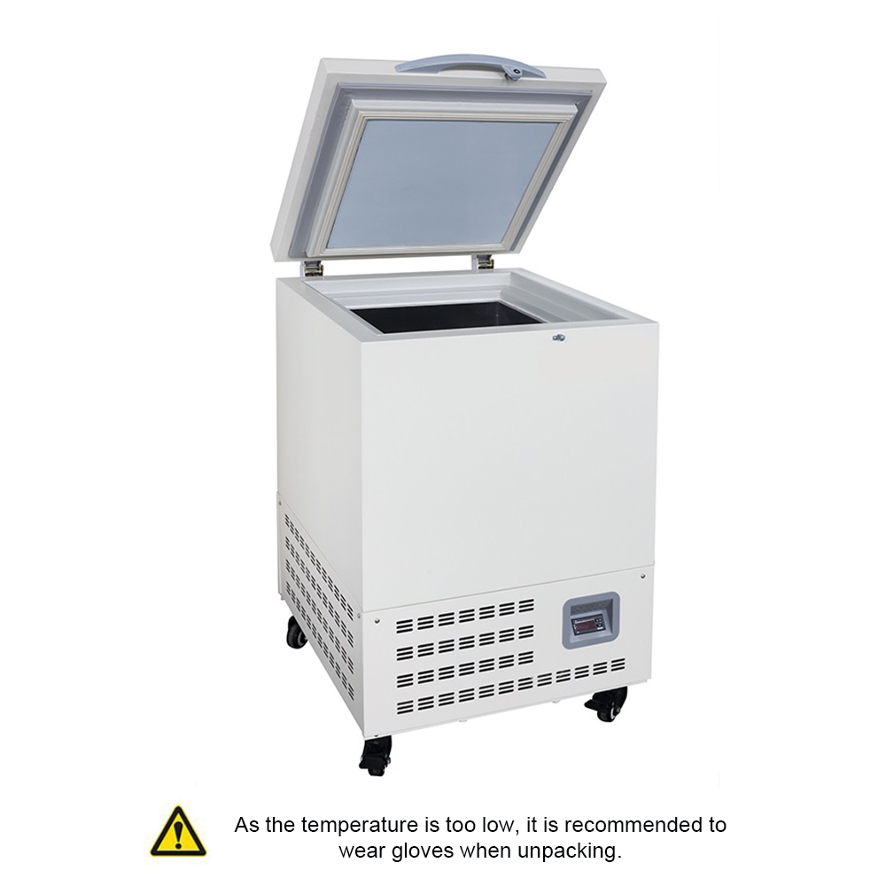 ZOIBKD Supply -80° C Horizontal Ultra-Low Temperature Laboratory Freezer Refrigerator 60L Deep Refrigerator With Controllerused 110V/220V-image-624411146