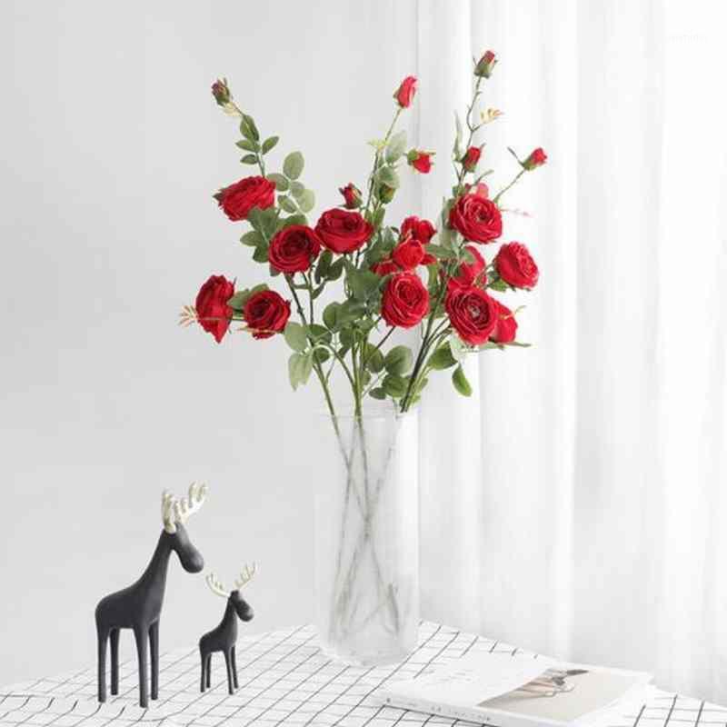 

Wedding Party Valentine's Valentines Day Present Gift Home Decor Decration Artificial French Rose Flower Plants Fake Flowers1, Orange