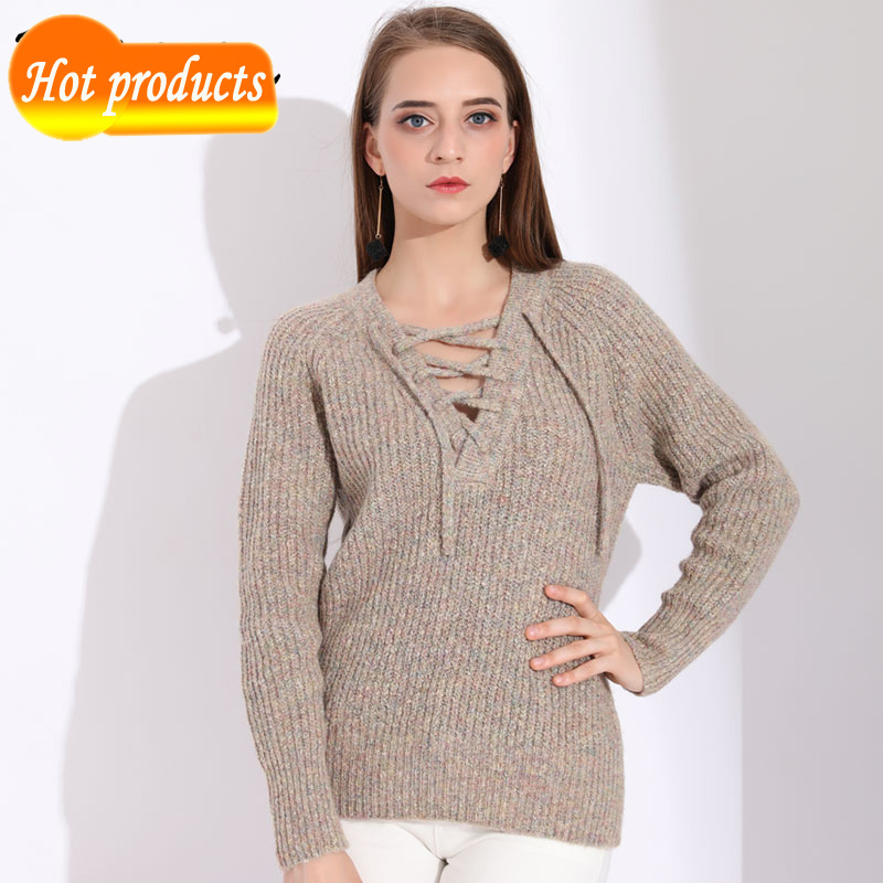 

Women's blouses in sexy sweaters and long sleeve knitted or crocheted sweaters, warm 3ETH, Yellow