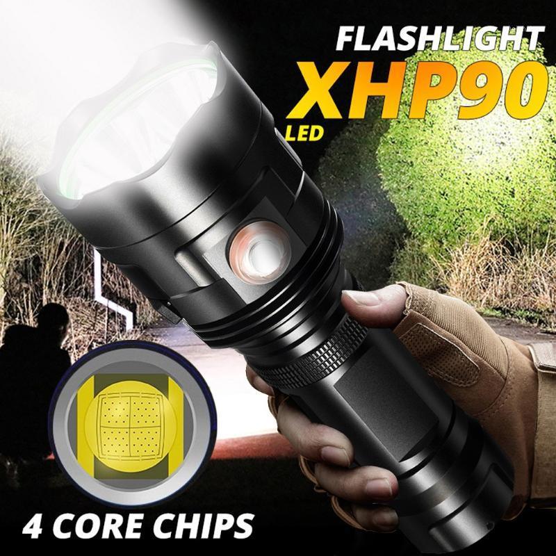 

Cycling Best Selling Powerful LED XHP90 Torch Rechargeable Waterproof Lamp Ultra Brigh Bicycle Light #E1