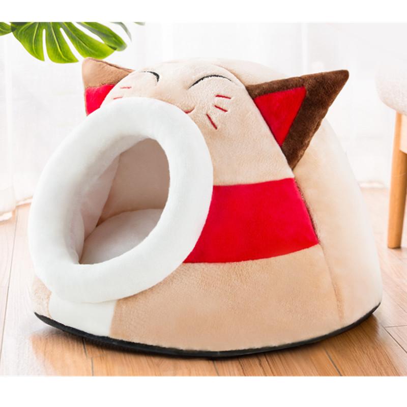 

Winter Cat Dog Bed House Foldable Soft Warm Animal Puppy Cave Sleeping Mat Pad Nest Kennel Pet Supplies P7Ding